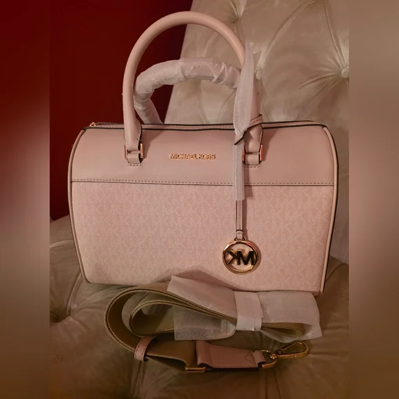 Michael Kors Blush Pink Jet Set Travel Satchel/Duffle - Picture 4 of 6